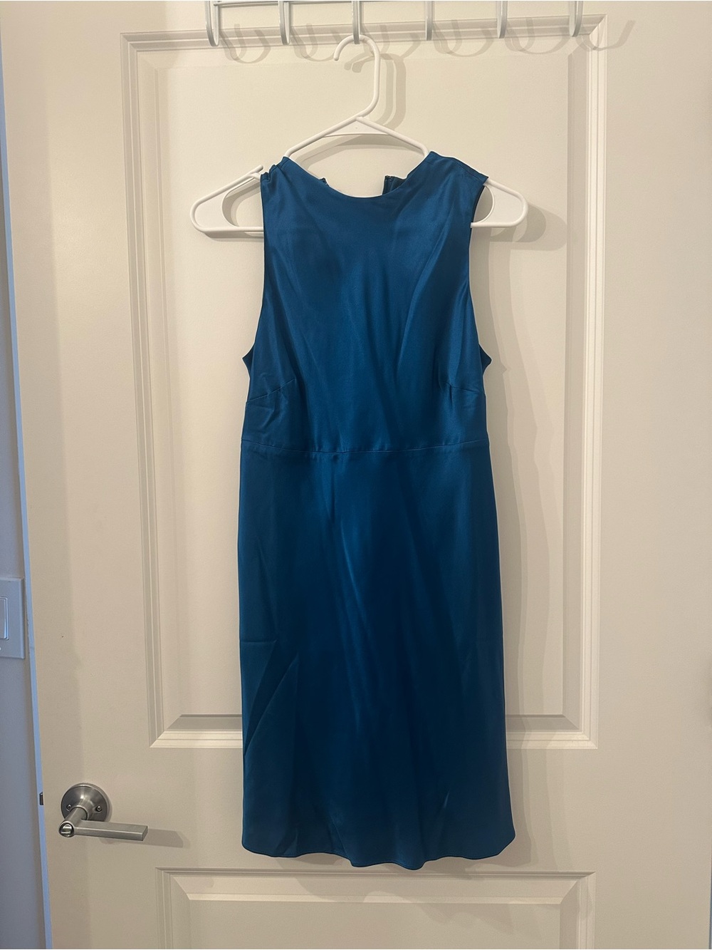 Banana Republic Alana Silk Mini Dress Blue Size 0P NWT RT $200 - Picture 2 of 4